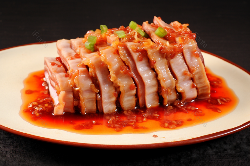 碟子里摆放的红油小肚特写,高清,摄影图,摄影图片,图片大全,摄影图免费下载